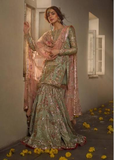 FULL SLEEVES CLOSED NECK LUCKNOWI GHARARA DESIGNS