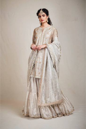  LUCKNOWI GHARARA DESIGNS WITH RESHAM WORK