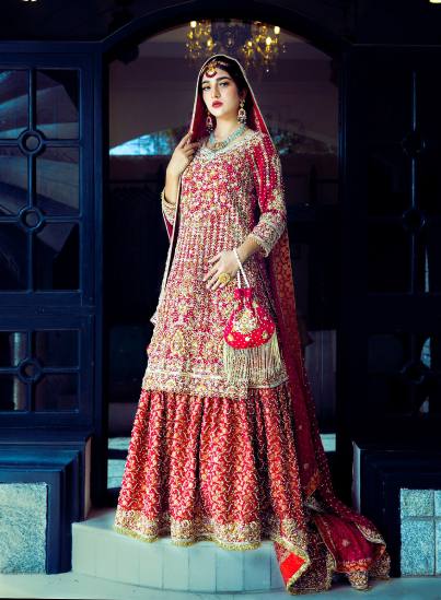 LUCKNOWI GHARARA WITH LONG KURTA DESIGNS