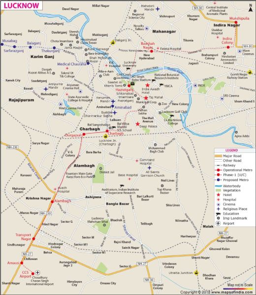 lucknow map